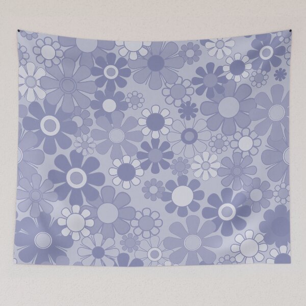 Item preview, 70s Floral Pattern in Blue Lavender designed and sold by kierkegaard.