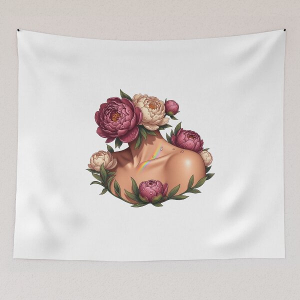 Item preview, Floral Rainbow Shoulder Illustration designed and sold by AbanoubStore.