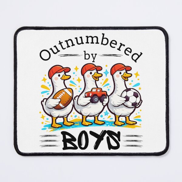 Item preview, Outnumbered By Boys Funny Boy Mom Retro Motherhood Quote T-Shirt designed and sold by Teetreasure2.