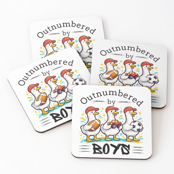 Item preview, Outnumbered By Boys Funny Boy Mom Retro Motherhood Quote T-Shirt designed and sold by Teetreasure2.
