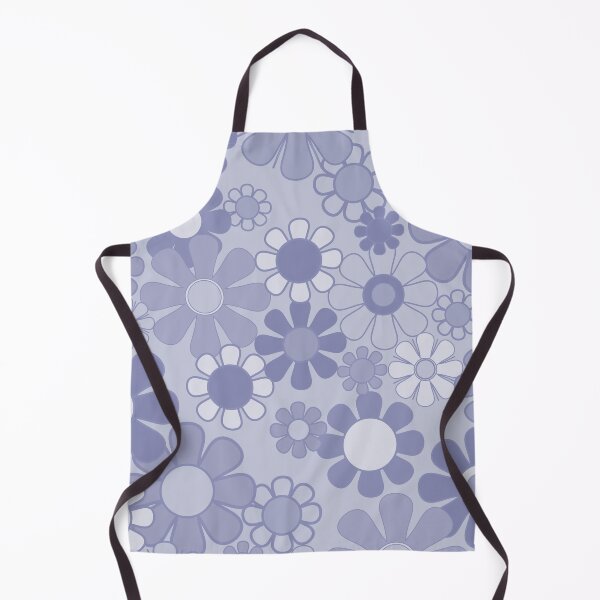 Item preview, Groovy 70s Floral Pattern in Pastel Blue Lavender designed and sold by kierkegaard.
