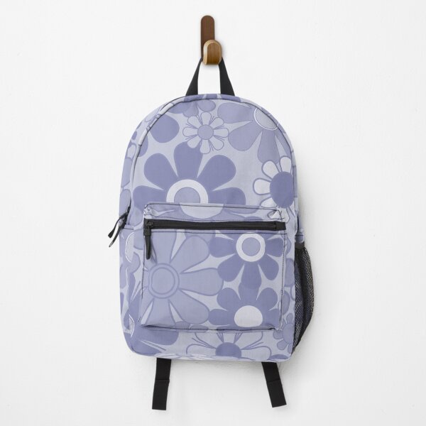 Item preview, Groovy 70s Floral Pattern in Pastel Blue Lavender designed and sold by kierkegaard.