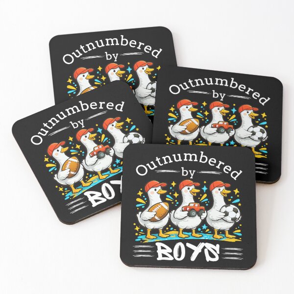 Item preview, Outnumbered By Boys Funny Boy Mom Retro Motherhood Quote T-Shirt designed and sold by Teetreasure2.