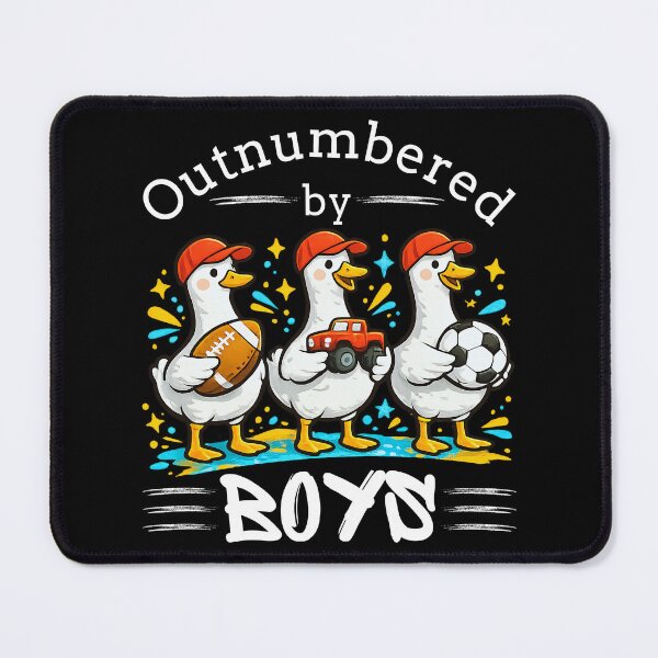 Item preview, Outnumbered By Boys Funny Boy Mom Retro Motherhood Quote T-Shirt designed and sold by Teetreasure2.