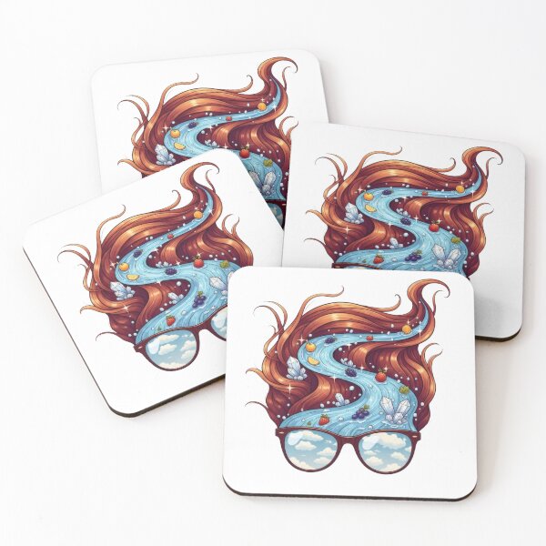 Item preview, Red Hair River Sunglasses Illustration designed and sold by AbanoubStore.