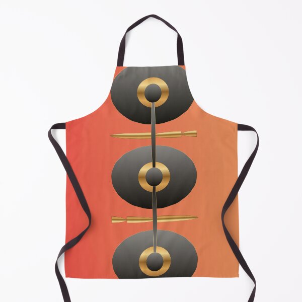 Item preview, Sunset Coordinates – Modern Geometric Abstract Art in Coral Black and Gold designed and sold by Dee Tirang.