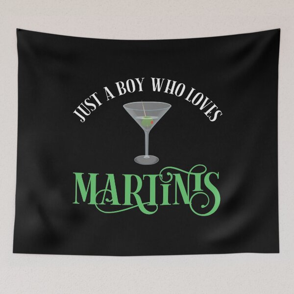 Item preview, Just A Boy Who Loves Martinis designed and sold by Cat Lady Designs.