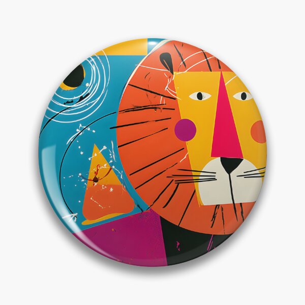 Item preview, Leo Zodiac Power of the Lion in Bold Geometric Flames and Celestial Strength designed and sold by OlfactoART Studio.