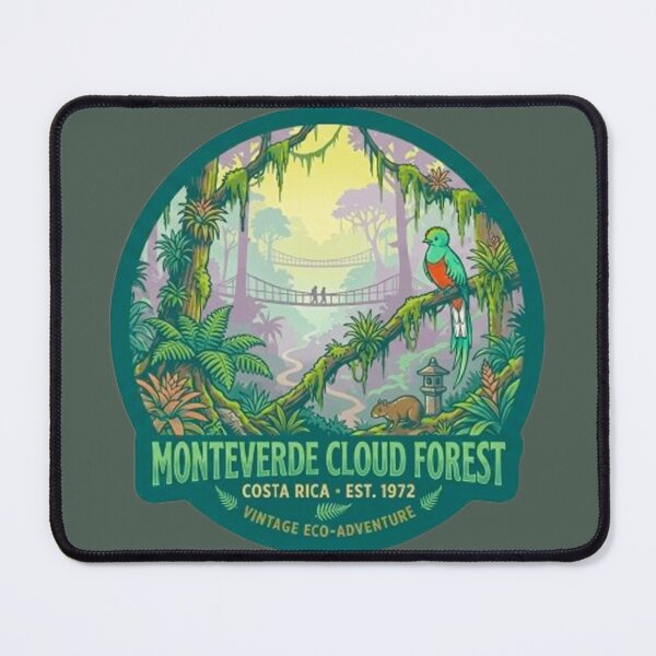 Item preview, Monteverde Cloud Forest Costa Rica Vintage Quetzal Bird Badge designed and sold by MT-Hub | Cute Aesthetic Art, Stickers & Phone Cases.