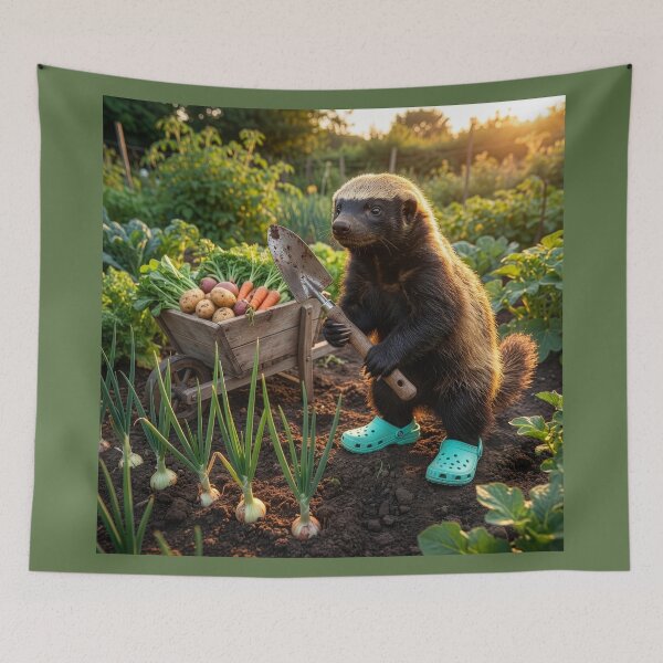 Item preview, Honey Badger Takes Up Gardening designed and sold by Tridentulus.