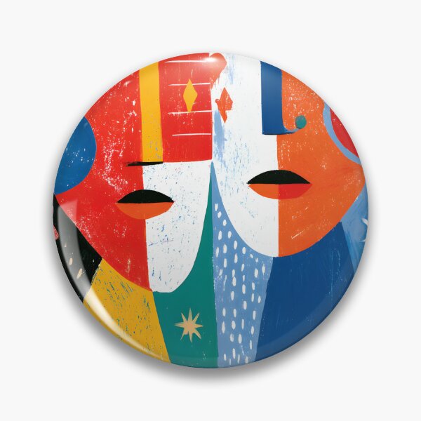 Item preview, Gemini Dual Mind Abstract Zodiac Twins Expression Colorful Geometric Astrology Art designed and sold by OlfactoART Studio.