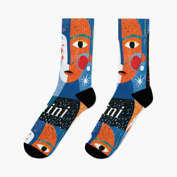 Item preview, Gemini Dual Mind Abstract Zodiac Twins Expression Colorful Geometric Astrology Art designed and sold by OlfactoART Studio.