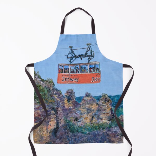 Item preview, Three Sisters Retro Cable Car Blue Mountains Oil Painting designed and sold by martydav.