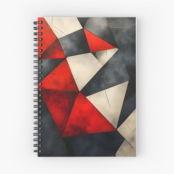 Item preview, Abstract 4 - Bold Red and Gray Abstract Geometric Art designed and sold by NikaNavi.