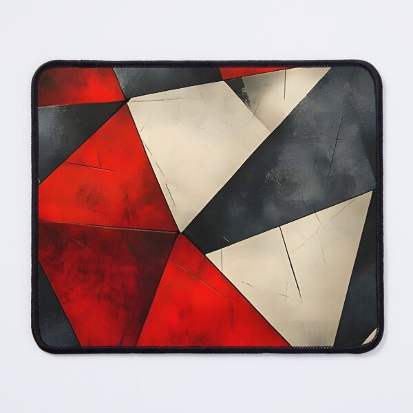 Item preview, Abstract 4 - Bold Red and Gray Abstract Geometric Art designed and sold by NikaNavi.
