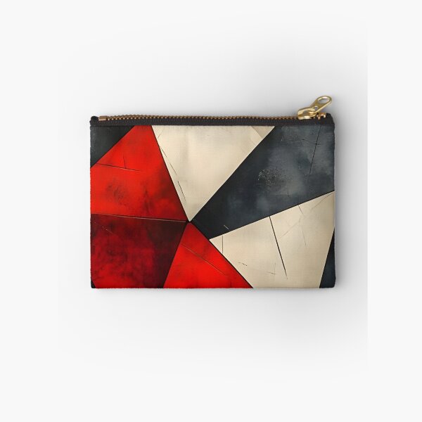 Item preview, Abstract 4 - Bold Red and Gray Abstract Geometric Art designed and sold by NikaNavi.