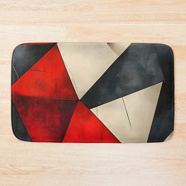 Item preview, Abstract 4 - Bold Red and Gray Abstract Geometric Art designed and sold by NikaNavi.