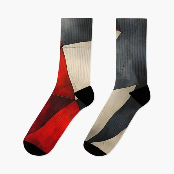 Item preview, Abstract 4 - Bold Red and Gray Abstract Geometric Art designed and sold by NikaNavi.