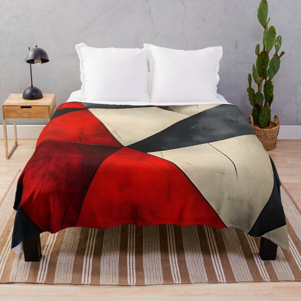 Item preview, Abstract 4 - Bold Red and Gray Abstract Geometric Art designed and sold by NikaNavi.