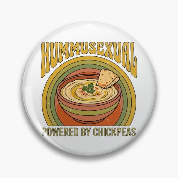 Item preview, Hummusexual Vintage Retro Chickpea Power Art designed and sold by DuckOddity.