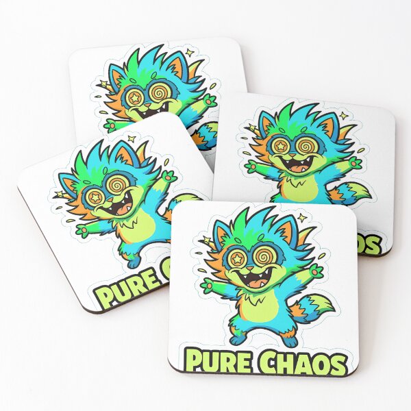Item preview, Pure Chaos Psychedelic Cat T-shirt designed and sold by MerchWSzpilkach.