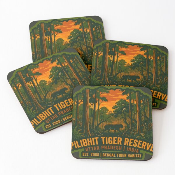 Item preview, Pilibhit Tiger Reserve Uttar Pradesh India Bengal Tiger Vintage Badge designed and sold by MT-Hub | Cute Aesthetic Art, Stickers & Phone Cases.
