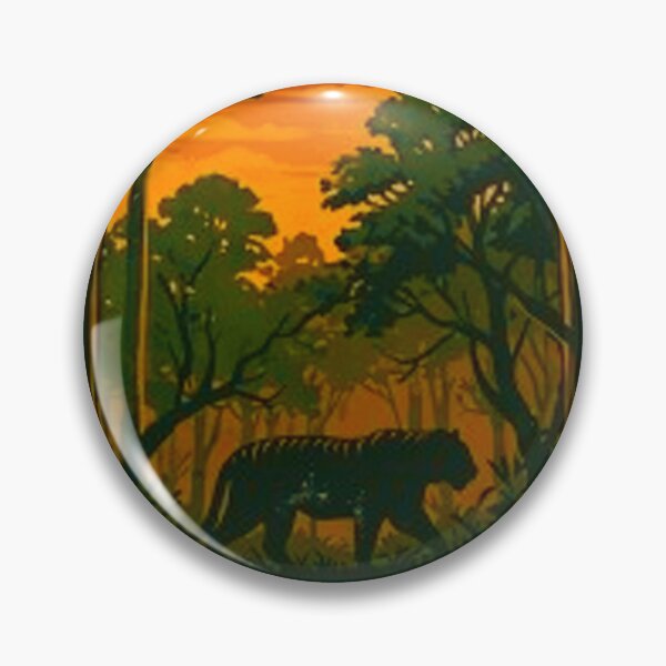 Item preview, Pilibhit Tiger Reserve Uttar Pradesh India Bengal Tiger Vintage Badge designed and sold by MT-Hub | Cute Aesthetic Art, Stickers & Phone Cases.