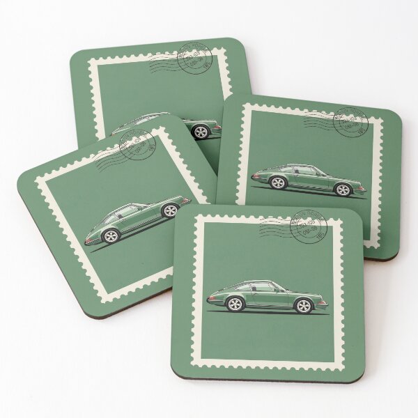 Item preview, Porsche 911 Classic Carrera Vintage Postage Stamp Art designed and sold by Motorline44.