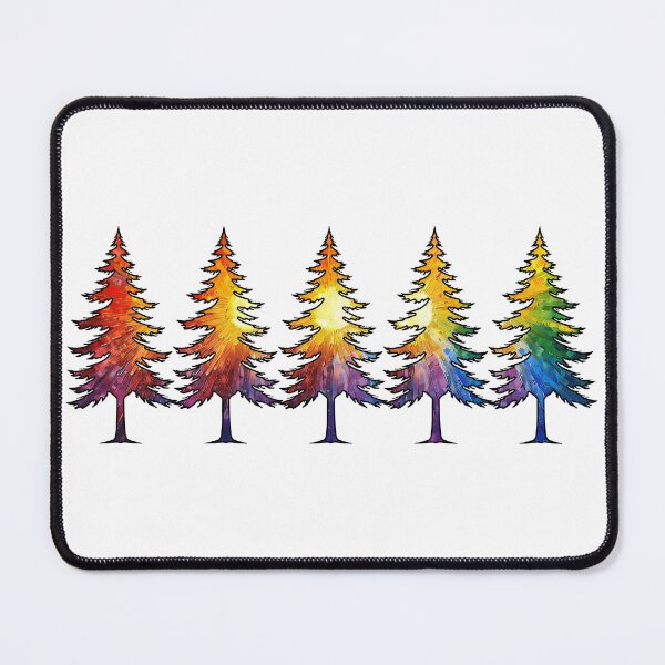 Item preview, Rainbow Sun Pine Trees Nature Silhouette Design designed and sold by WillandWent.
