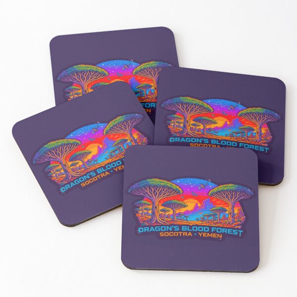 Item preview, Dragon's Blood Forest Socotra Island Yemen Alien Landscape Vintage Badge designed and sold by MT-Hub | Cute Aesthetic Art, Stickers & Phone Cases.