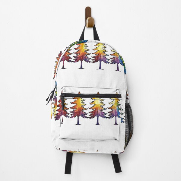 Item preview, Rainbow Sun Pine Trees Nature Silhouette Design designed and sold by WillandWent.
