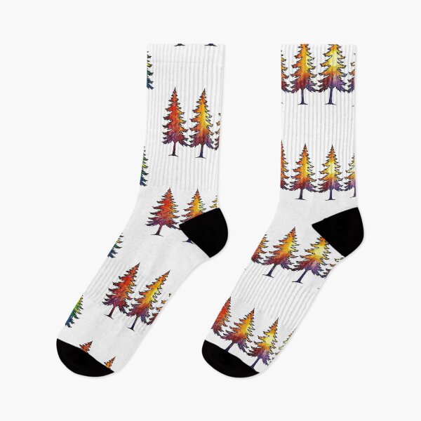 Item preview, Rainbow Sun Pine Trees Nature Silhouette Design designed and sold by WillandWent.