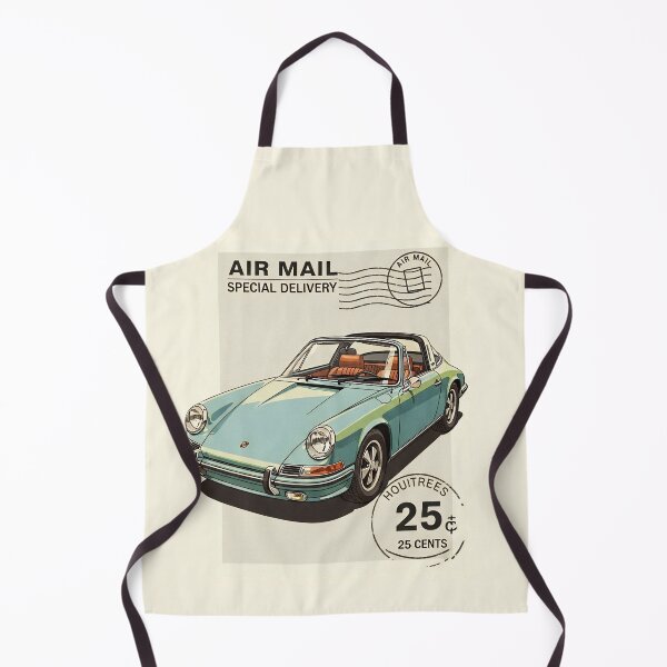 Item preview, Porsche 911 Targa Classic German Sports Car Vintage Air Mail Stamp Art designed and sold by Motorline44.