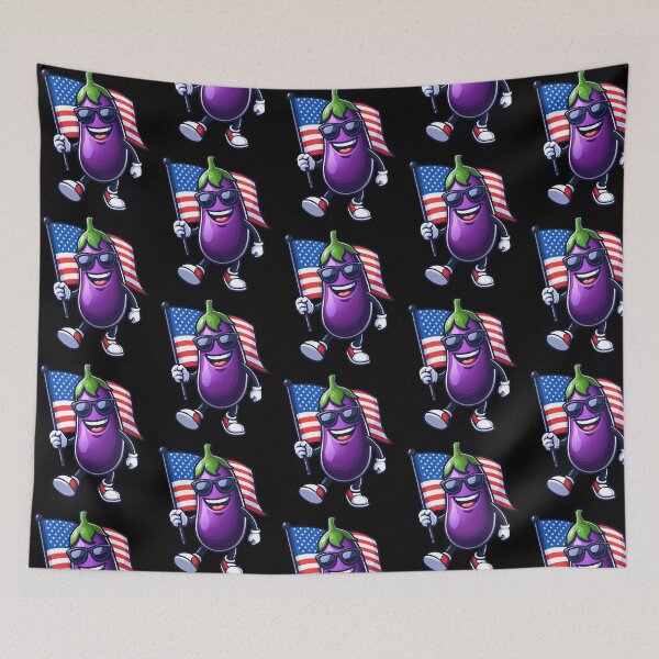 Item preview, Funny Eggplant USA Flag 4th July America Boys Girls Kids designed and sold by rafaeltto.