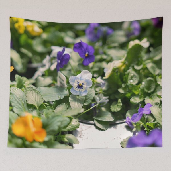 Item preview, Purple and Yellow Pansy Garden | Spring Floral Botanical Photo Print designed and sold by MDCCo.