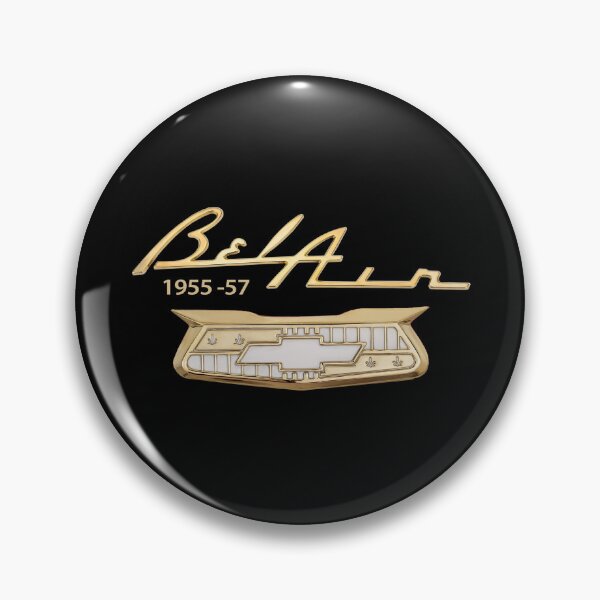 Item preview, Vintage 1955-1957 Bel Air Badge, Deluxe Gold, American Car TriFive Emblem designed and sold by classic car craze.