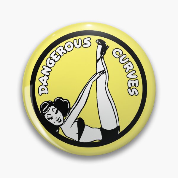 Item preview, Dangerous Curves Rockabilly Hot Rod Vintage Pin Up Rebel Girl Pop Art designed and sold by wmxdesign.