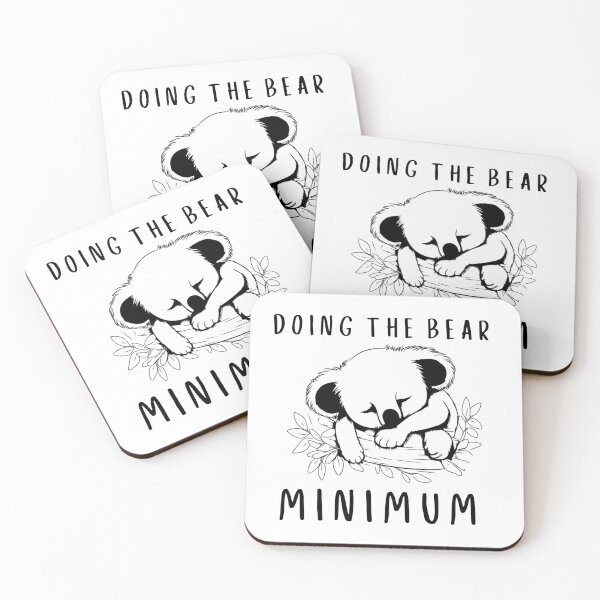 Item preview, Doing the bear minimum, cute koala sleeping designed and sold by BritishDelights.