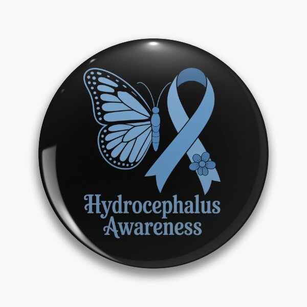 Item preview, Hydrocephalus Awareness Awareness Blue Ribbon Butterfly designed and sold by BlassmausArt.