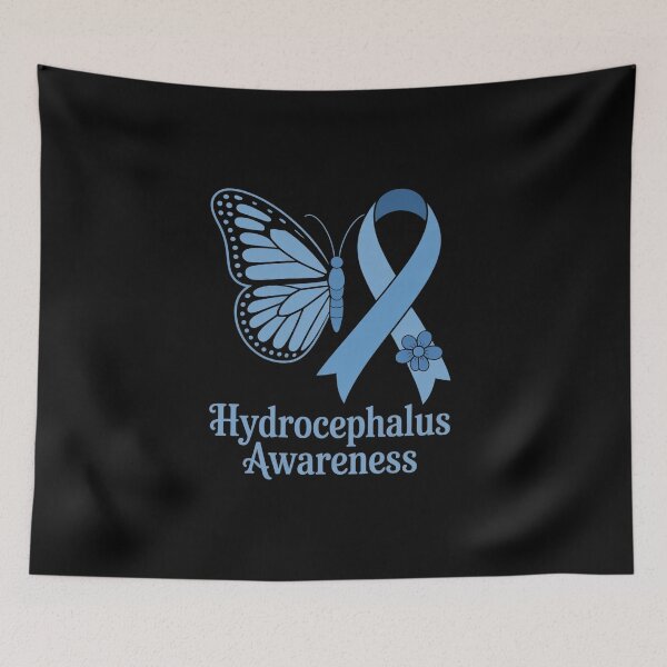Item preview, Hydrocephalus Awareness Awareness Blue Ribbon Butterfly designed and sold by BlassmausArt.