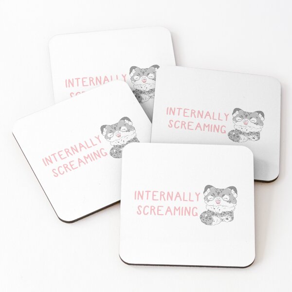 Item preview, internally screaming happy snow leopard designed and sold by mind over morgan .