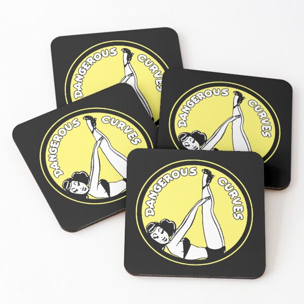 Item preview, Dangerous Curves Rockabilly Hot Rod Vintage Pin Up Rebel Girl Pop Art designed and sold by wmxdesign.