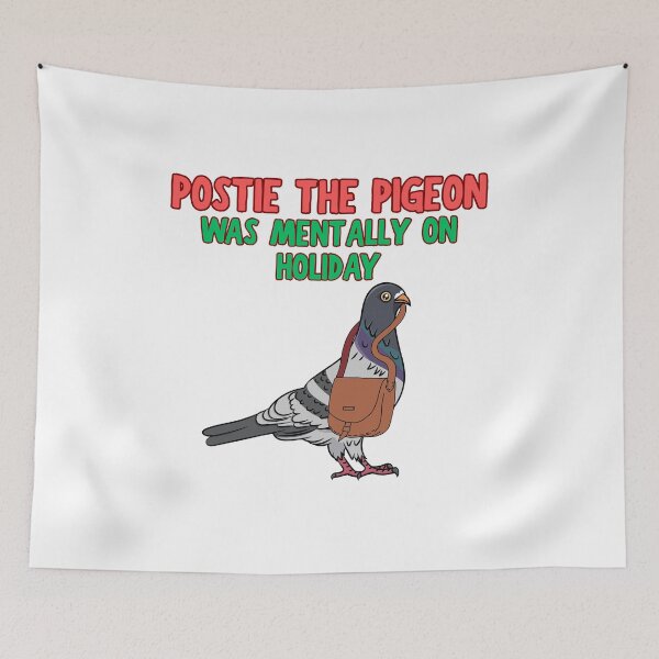 Item preview, Postie the pigeon, was mentally on holiday designed and sold by BritishDelights.