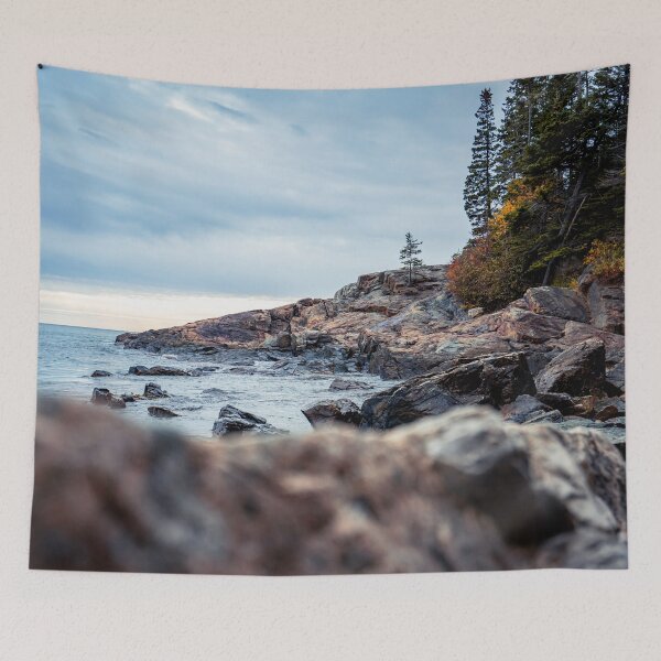 Item preview, Acadia National Park Autumn Coastline | Maine Rocky Shore Photo Print designed and sold by MDCCo.