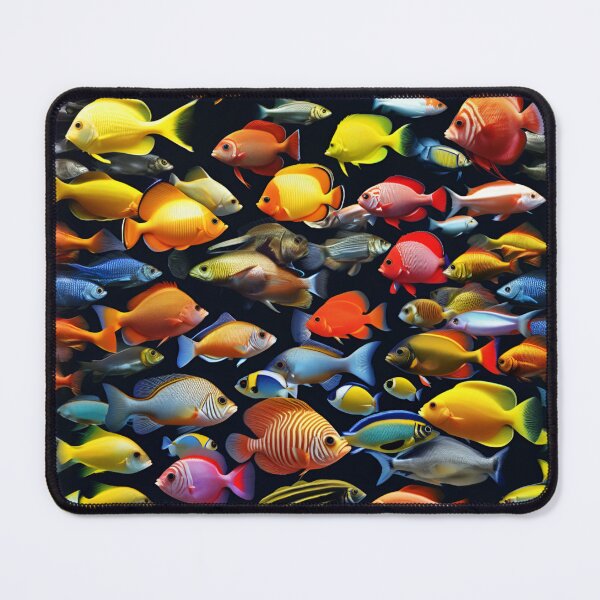 Item preview, Vibrant Tropical Fish Collection on Dark Background designed and sold by CASASIS_MERCH.