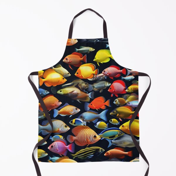Item preview, Vibrant Tropical Fish Collection on Dark Background designed and sold by CASASIS_MERCH.