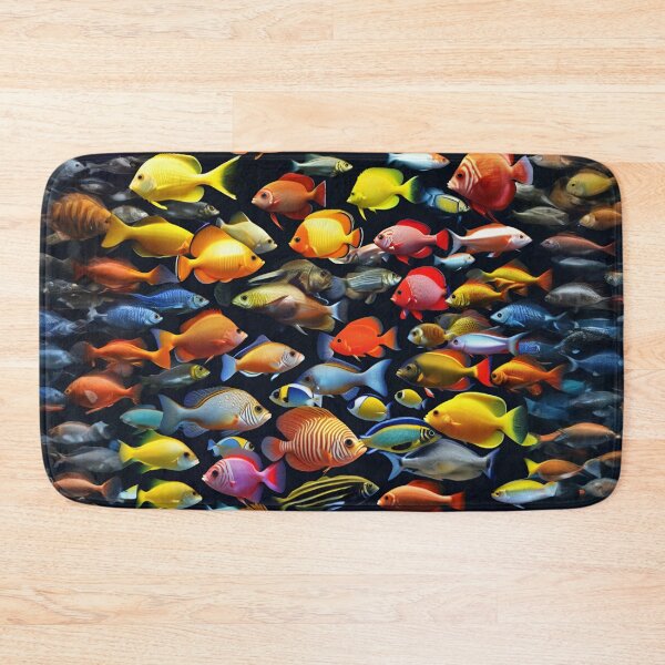 Item preview, Vibrant Tropical Fish Collection on Dark Background designed and sold by CASASIS_MERCH.