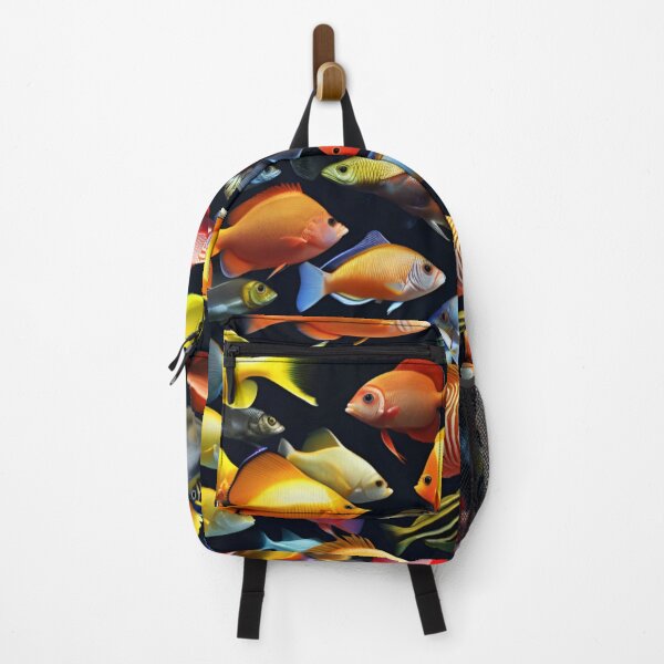 Item preview, Vibrant Tropical Fish Collection on Dark Background designed and sold by CASASIS_MERCH.