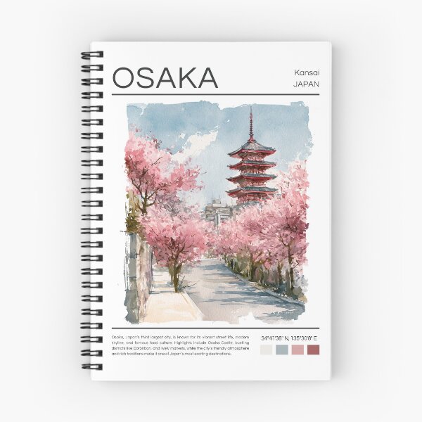 Item preview, A Watercolor Travel Print of Osaka - Japan  designed and sold by StudioRedKoala.