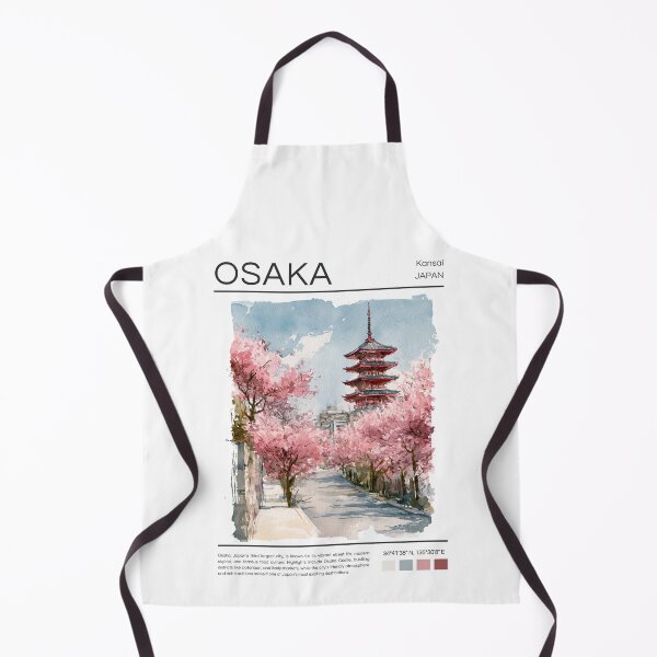 Item preview, A Watercolor Travel Print of Osaka - Japan designed and sold by StudioRedKoala.